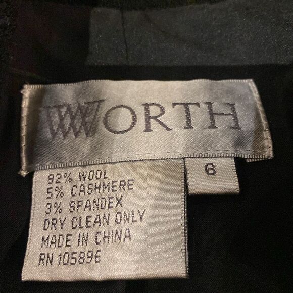 Worth Cashmere Wool Blend Zip up Blazer Jacket 6 - Picture 4 of 7